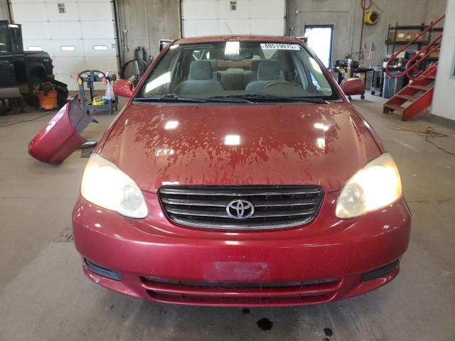 JTDBR32E632004135 - 2003 TOYOTA COROLLA CE RED photo 5