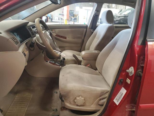 JTDBR32E632004135 - 2003 TOYOTA COROLLA CE RED photo 7