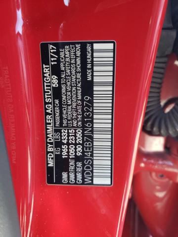 WDDSJ4EB7JN613279 - 2018 MERCEDES-BENZ CLA 250 RED photo 13