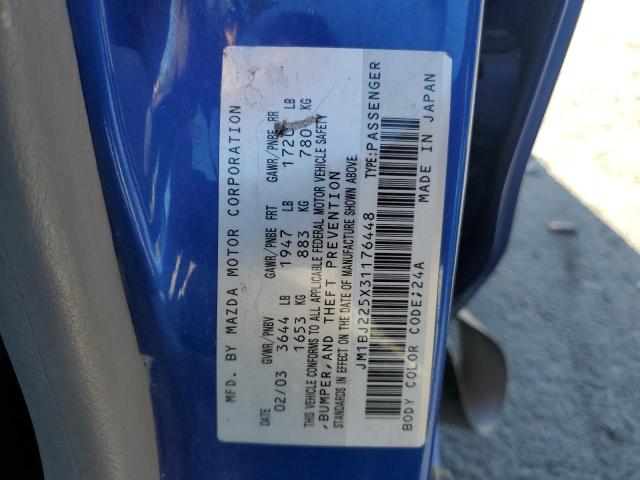 JM1BJ225X31176448 - 2003 MAZDA PROTEGE DX Көк фото 13