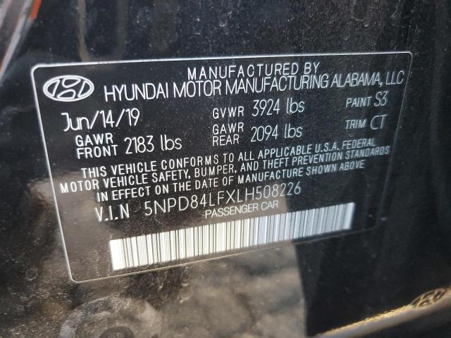 5NPD84LFXLH508226 - 2020 HYUNDAI ELANTRA SEL BLACK photo 12