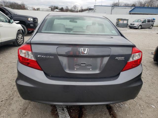 19XFB2F91CE041710 - 2012 HONDA CIVIC EXL ნაცრისფერი ფოტო 6