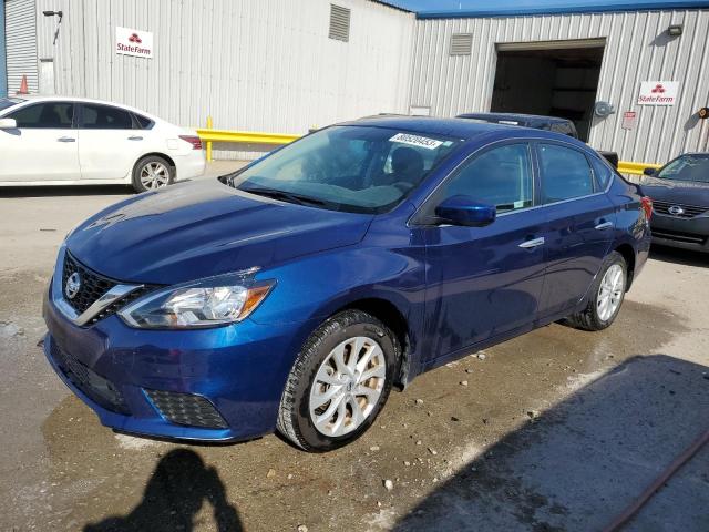 3N1AB7AP0KY424812 - 2019 NISSAN SENTRA S BLUE photo 1