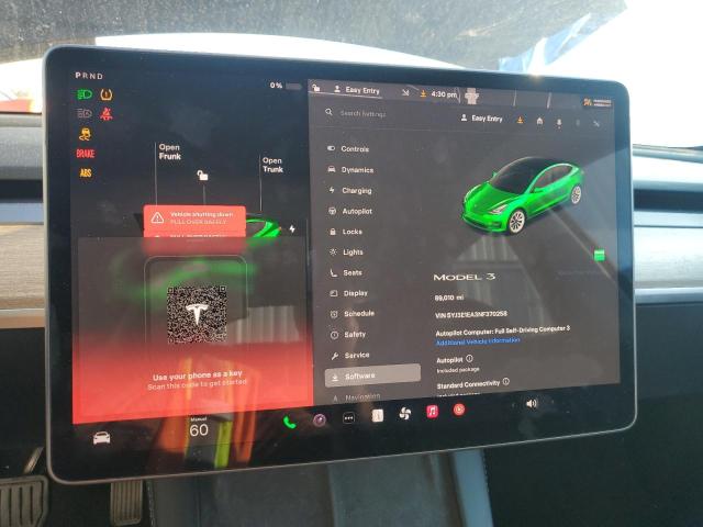 5YJ3E1EA3NF370258 - 2022 TESLA MODEL 3 Qara foto 9