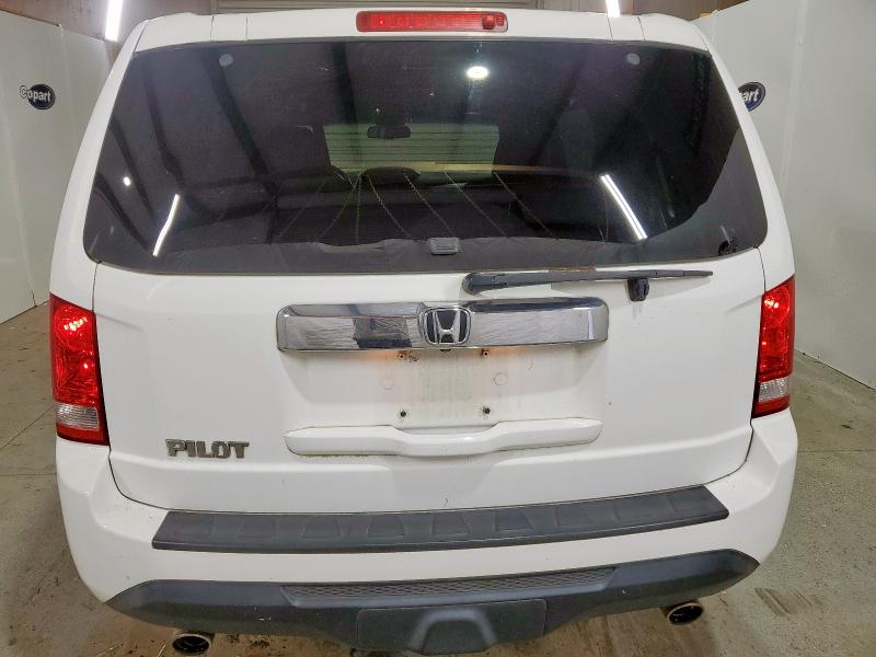 5FNYF3H66CB026992 - 2012 HONDA PILOT EXL WHITE photo 6