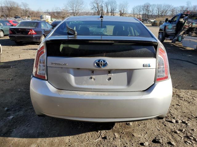 JTDKN3DU7C1535849 - 2012 TOYOTA PRIUS SILVER photo 6