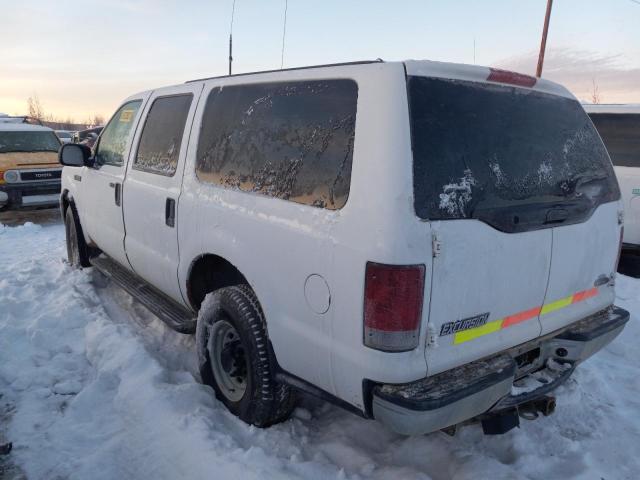 1FMSU41P55ED41819 - 2005 FORD EXCURSION XLT WHITE photo 2