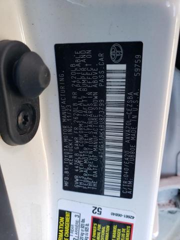 4T1G11AK4RU873799 - 2024 TOYOTA CAMRY SE NIGHT SHADE WHITE photo 13