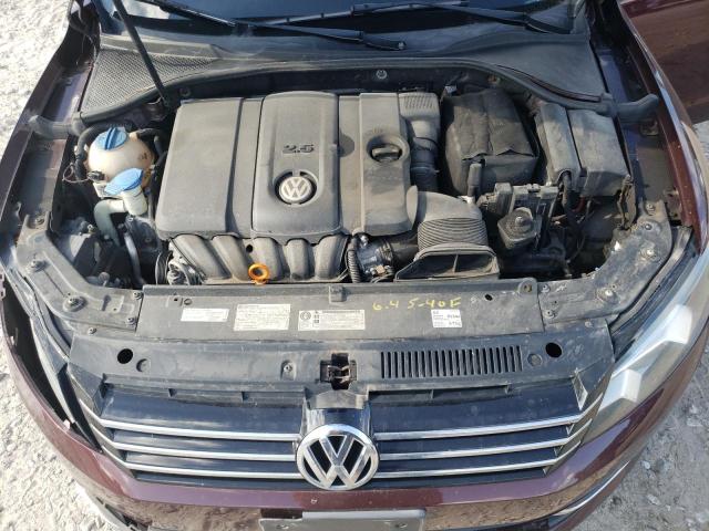 1VWBP7A35DC094867 - 2013 VOLKSWAGEN PASSAT SE BURGUNDY photo 11