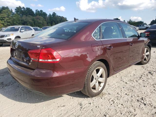 1VWBP7A35DC094867 - 2013 VOLKSWAGEN PASSAT SE BURGUNDY photo 3