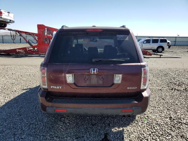 5FNYF18657B031921 - 2007 HONDA PILOT EXL ბურგუნდია ფოტო 6