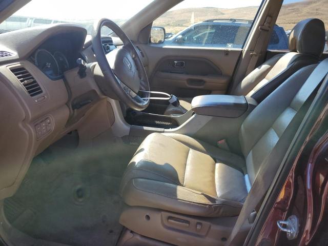 5FNYF18657B031921 - 2007 HONDA PILOT EXL ბურგუნდია ფოტო 7