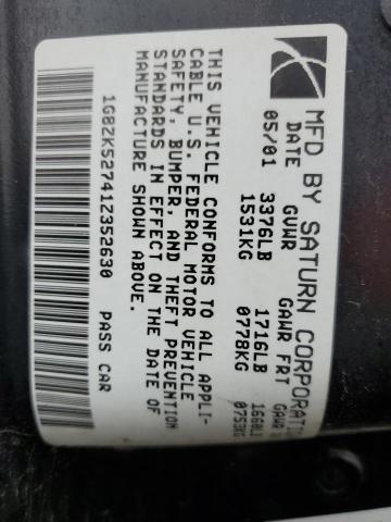 1G8ZK52741Z352630 - 2001 SATURN SL2 GREEN photo 12