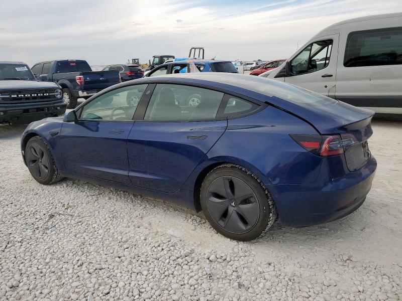 5YJ3E1EA0MF976437 - 2021 TESLA MODEL 3 BLUE photo 2