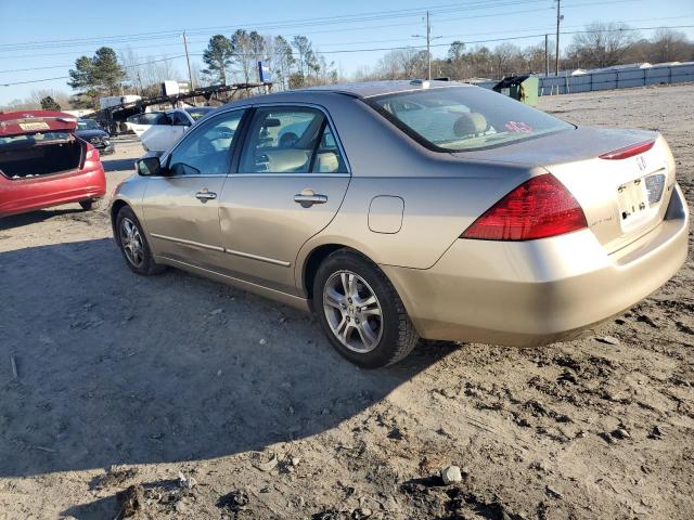 1HGCM56807A028608 - 2007 HONDA ACCORD EX GOLD photo 2