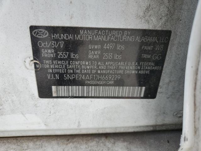 5NPE24AF1JH669229 - 2018 HYUNDAI SONATA SE თეთრი ფოტო 12