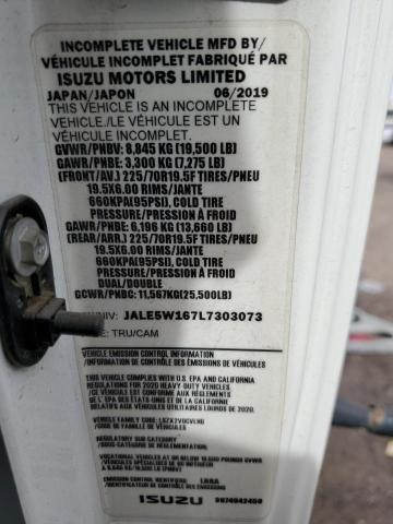 JALE5W167L7303073 - 2020 ISUZU NRR WHITE photo 12