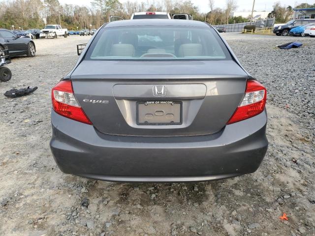 19XFB2F59CE340360 - 2012 HONDA CIVIC LX GRAY photo 6