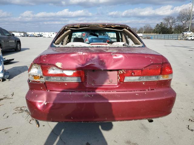 1HGCG56602A001990 - 2002 HONDA ACCORD EX RED photo 6