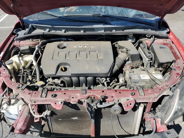 1NXBU40E19Z048818 - 2009 TOYOTA COROLLA BASE წითელი ფოტო 11