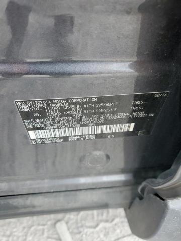 JTMRFREV2HJ110245 - 2017 TOYOTA RAV4 XLE GRAY photo 13