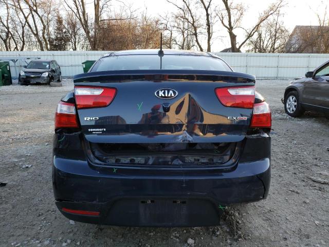 KNADN4A39E6326724 - 2014 KIA RIO EX BLUE photo 6