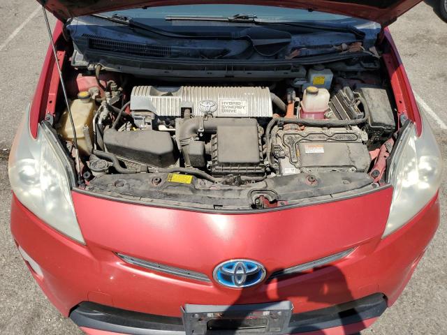 JTDKN3DU4D1724525 - 2013 TOYOTA PRIUS წითელი ფოტო 11