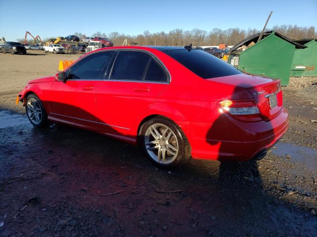 WDDGF8AB0ER303249 - 2014 MERCEDES-BENZ C 300 4MATIC RED photo 2