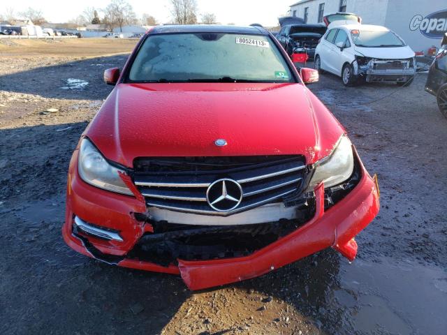 WDDGF8AB0ER303249 - 2014 MERCEDES-BENZ C 300 4MATIC RED photo 5