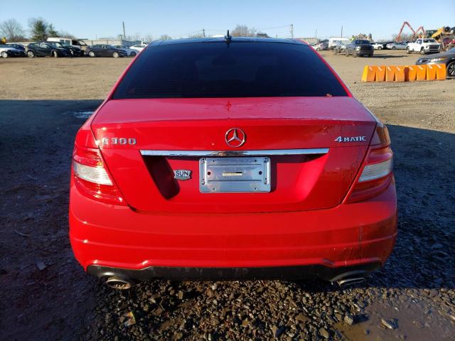 WDDGF8AB0ER303249 - 2014 MERCEDES-BENZ C 300 4MATIC RED photo 6