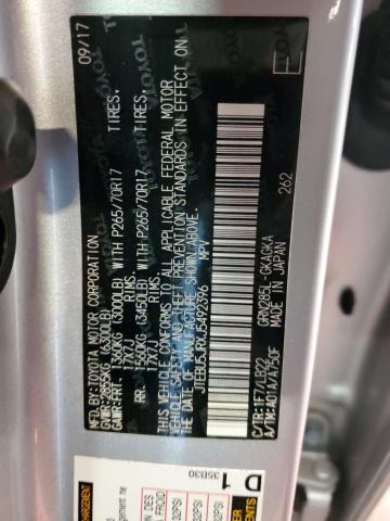 JTEBU5JRXJ5492396 - 2018 TOYOTA 4RUNNER SR5/SR5 PREMIUM ვერცხლისფერი ფოტო 13