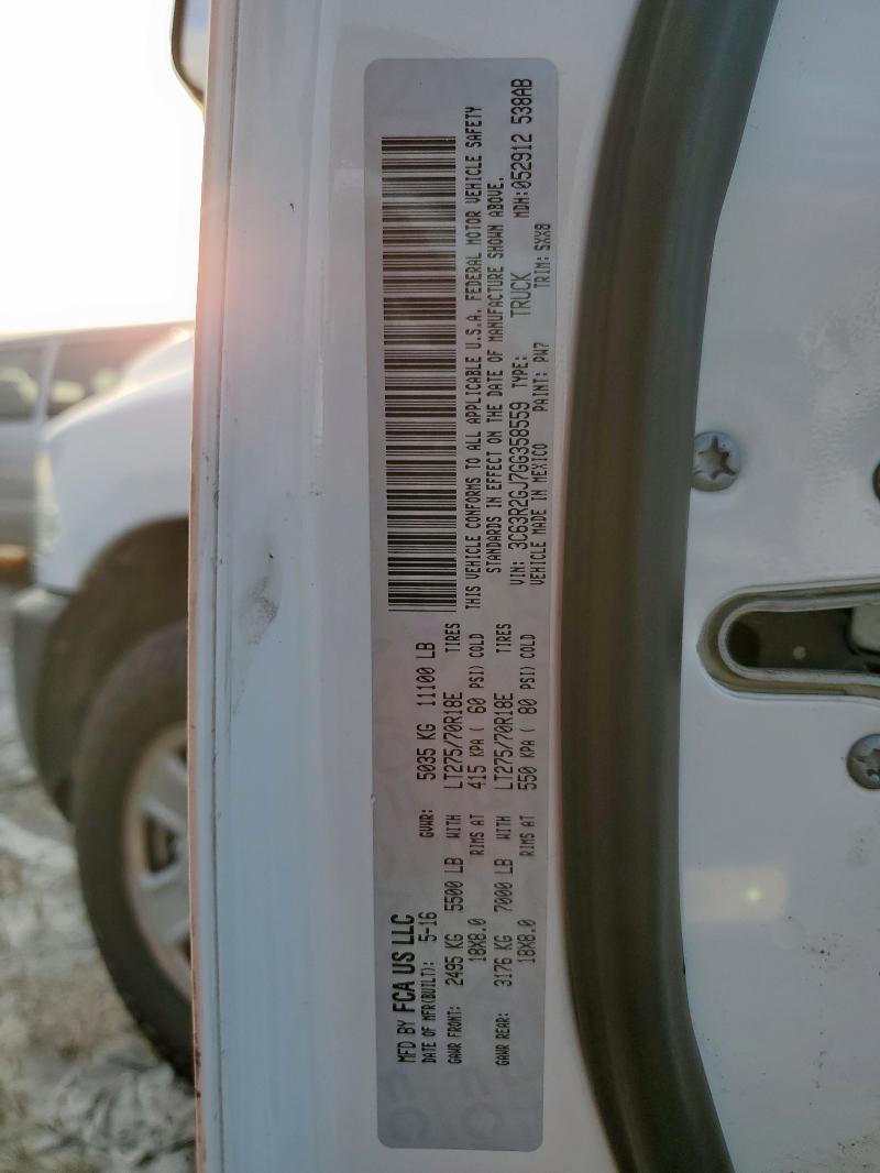 3C63R2GJ7GG358559 - 2016 RAM 3500 ST WHITE photo 13