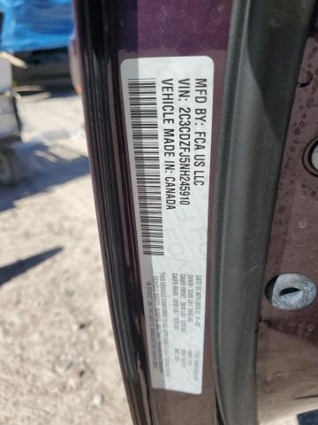 2C3CDZFJ5NH245910 - 2022 DODGE CHALLENGER R/T SCAT PACK PURPLE photo 12