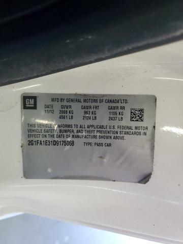 2G1FA1E31D9175068 - 2013 CHEVROLET CAMARO LS WHITE photo 12