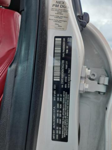 ZARFAMAN0N7652789 - 2022 ALFA ROMEO GIULIA WHITE photo 12