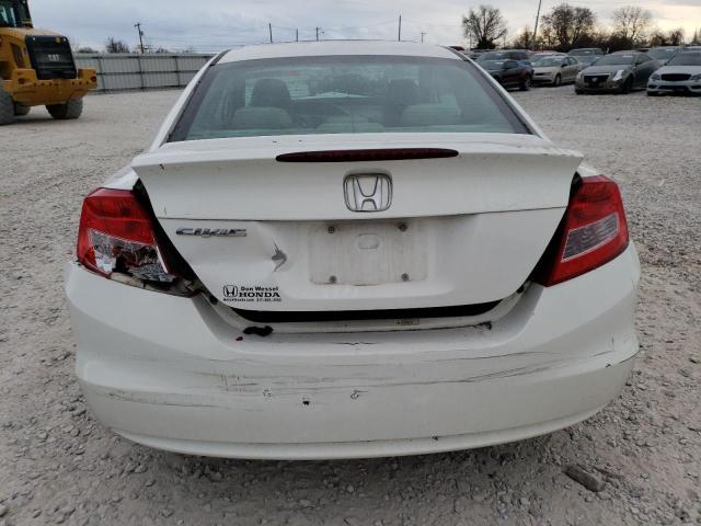 2HGFG3B00CH541328 - 2012 HONDA CIVIC EXL WHITE photo 6