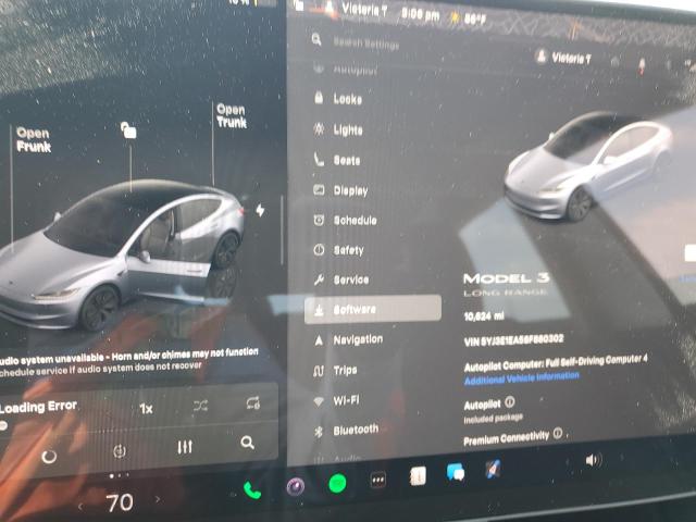 5YJ3E1EA5SF880302 - 2025 TESLA MODEL 3 SILVER photo 9