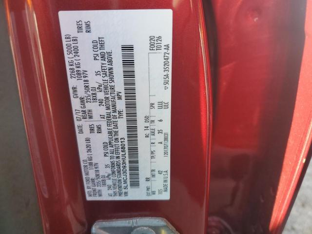 5LMCJ3D93HUL68013 - 2017 LINCOLN MKC RESERVE წითელი ფოტო 13