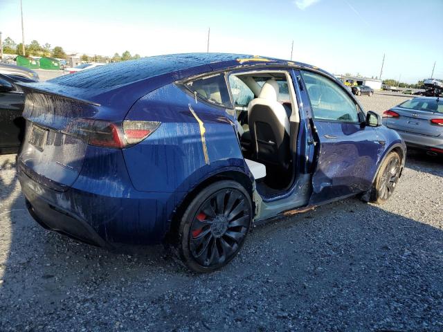 7SAYGDEF3PF697309 - 2023 TESLA MODEL Y Blau Foto 3