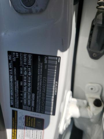 4JGDA5HB9FA492723 - 2015 MERCEDES-BENZ ML 350 4MATIC WHITE photo 13