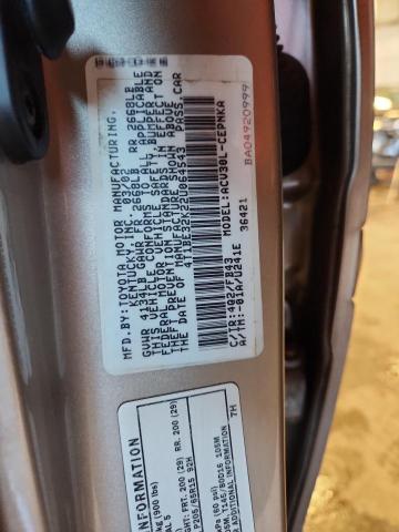 4T1BE32K22U064543 - 2002 TOYOTA CAMRY LE თაფლისფერი ფოტო 12