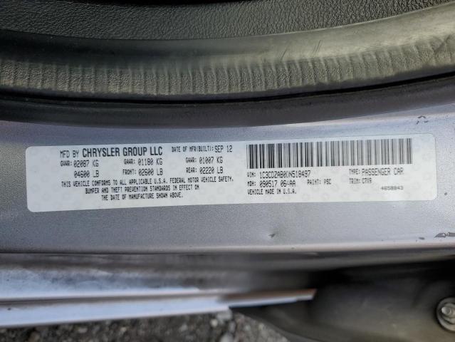 1C3CDZAB0DN518497 - 2013 DODGE AVENGER SE 银色 照片 13