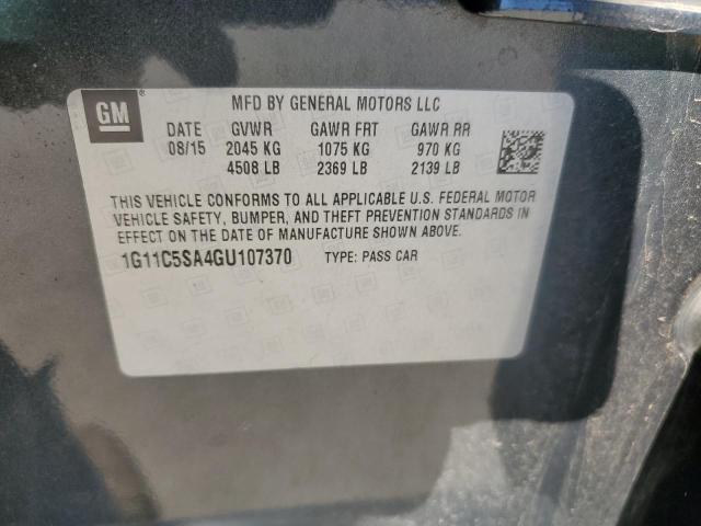 1G11C5SA4GU107370 - 2016 CHEVROLET MALIBU LIM LT 石墨色 照片 12