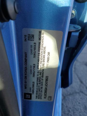 KL8CB6SA1JC476623 - 2018 CHEVROLET SPARK LS Bleu photo 12