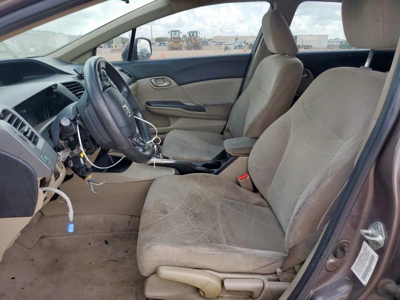 2HGFB2F52CH519071 - 2012 HONDA CIVIC LX BROWN photo 7