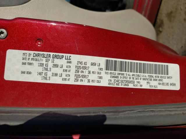 2C4RC1BG7DR560558 - 2013 CHRYSLER TOWN & COU TOURING RED photo 13