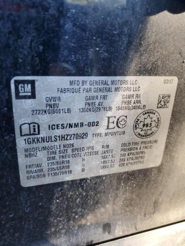 1GKKNULS1HZ270929 - 2017 GMC ACADIA SLT-1 BLACK photo 14