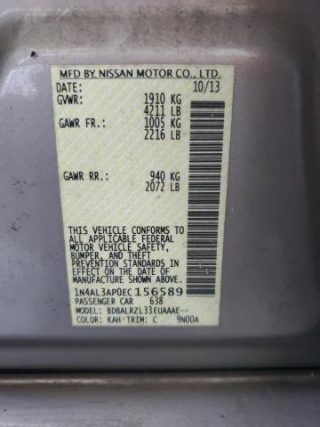 1N4AL3AP0EC156589 - 2014 NISSAN ALTIMA 2.5 TAN photo 12