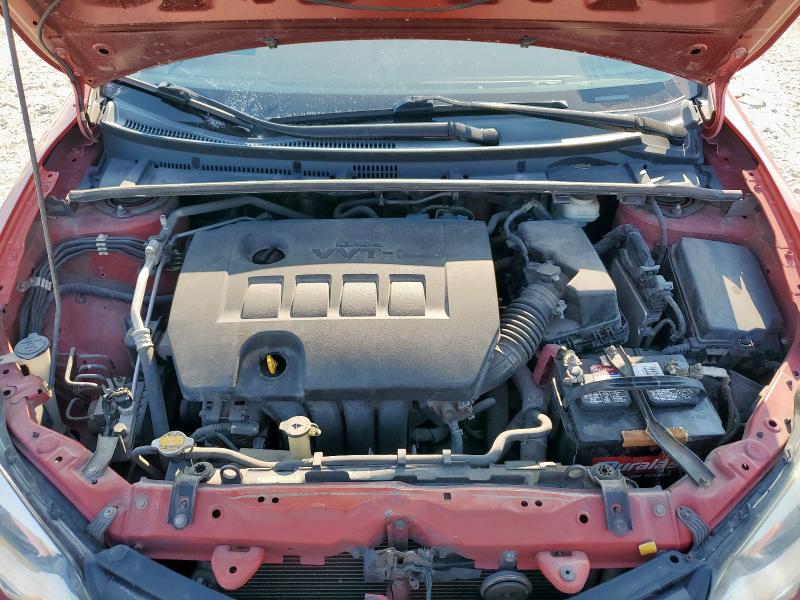 2T1BURHE3EC179875 - 2014 TOYOTA COROLLA L RED photo 12