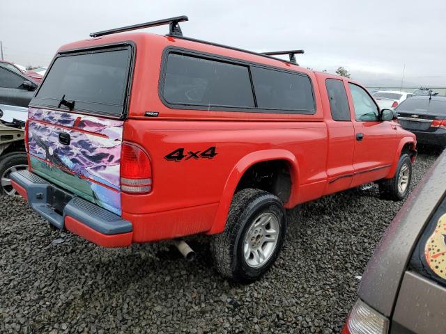 1D7HG32K34S664467 - 2004 DODGE DAKOTA SPORT RED photo 3